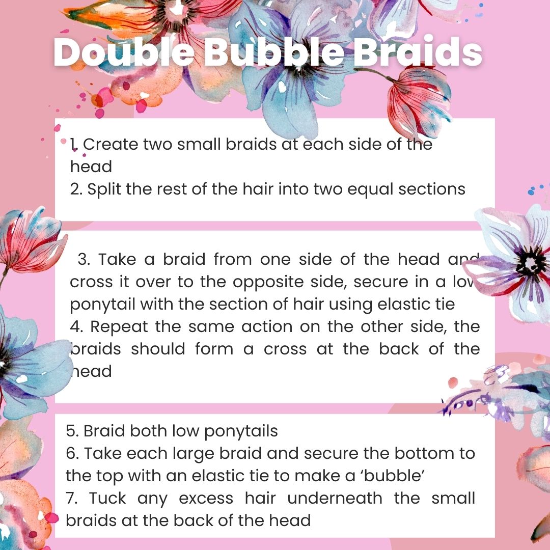 Double Bubble Braids for doll - written steps